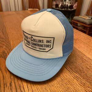 Vintage Ovard & Collins General Contractors IF, Idaho Snapback Trucker Hat Cap